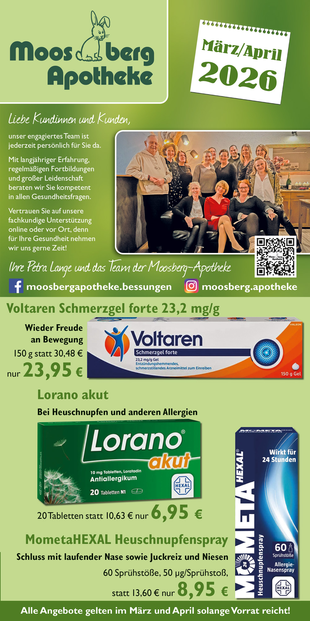 Angebotsflyer März/ April 2026 Seite 1
